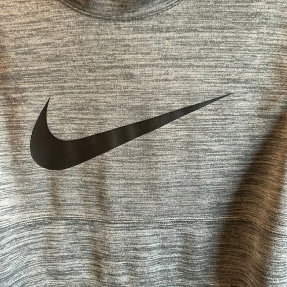 Nike Hoodie Sweatshirt Men Small Dri Fit Gray Heathered Pullover Athleisure - Picture 3 of 9